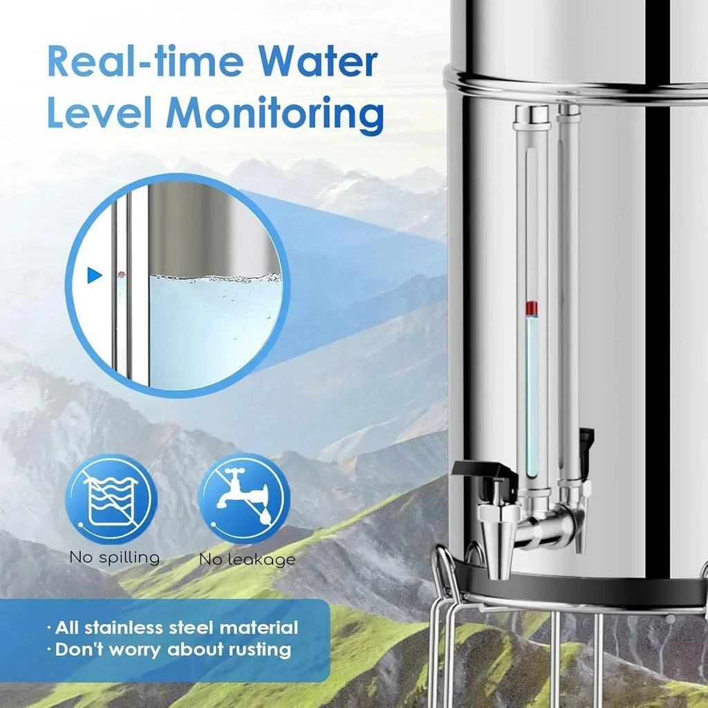 Purewell three-stage 0.01��m ultrafiltration gravity water filtration system 304