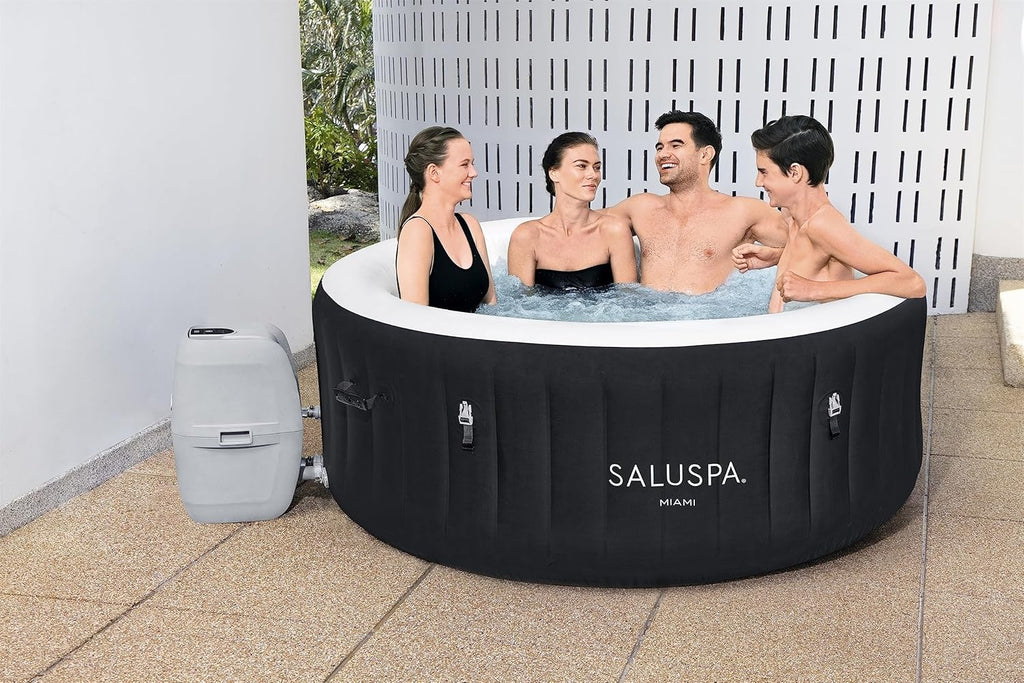 Bestway SaluSpa Miami EnergySense AirJet Inflatable Hot Tub Spa 71 x 26 Portable Hot Tub