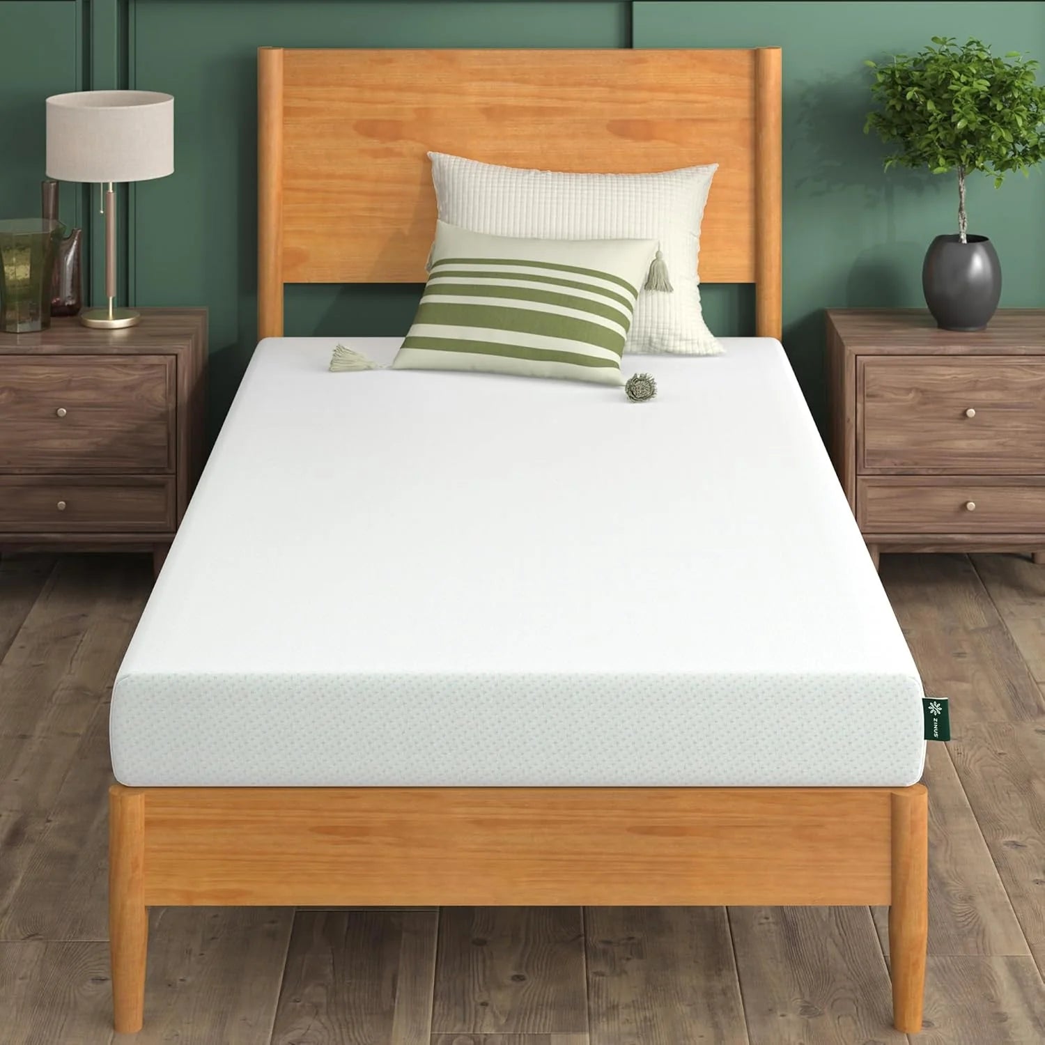 Zinus Lumbar+ Premium 14 Inch Memory Foam Mattress, Lumbar Support, Targeted Pressure Relief, Cooling Gel and Green Tea, Cool-to-The-Touch Cover, Medium Firm Feel, CertiPUR US Certified, King