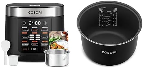COSORI 10-Cup Rice Cooker with 24-Hour Heat Keeping and Non-Stick Ceramic Inner Pot, Steamer, Stir-fryer, and Slow Cooker