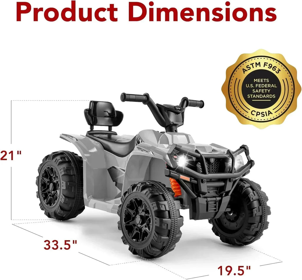 Best Choice Products 12V Kids Ride-On Electric ATV 4-Wheeler Quad Car Toy Bluetooth Audio