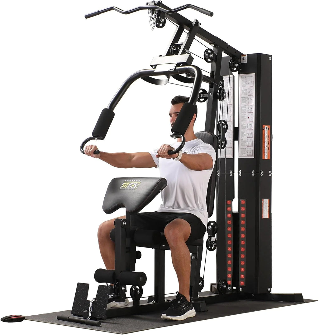 BalanceFrom Multifunctional Steel Frame Home Gym Machine with Floor Mat