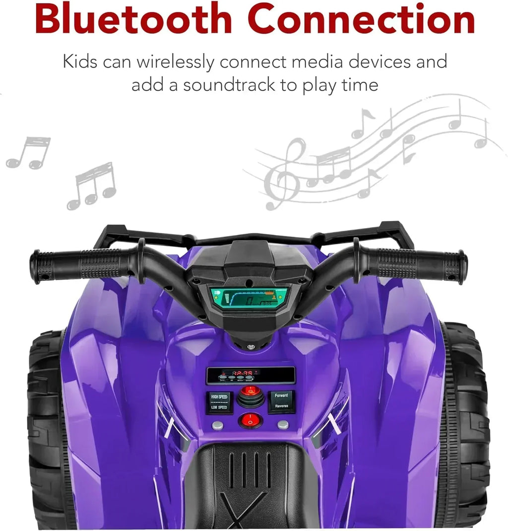 Best Choice Products 12V Kids Ride-On Electric ATV 4-Wheeler Quad Car Toy Bluetooth Audio