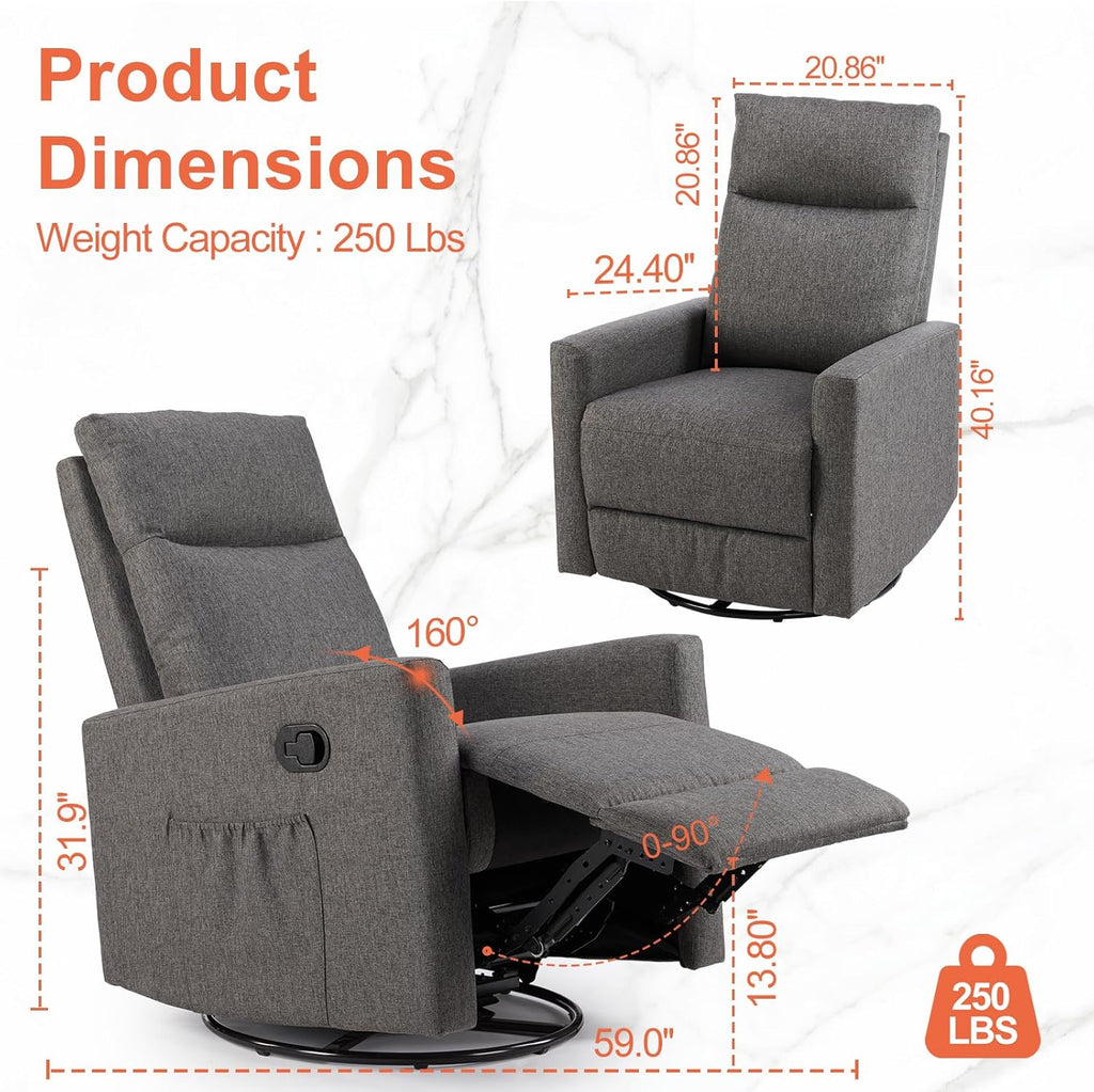 Sweetcrispy Massage Recliner Chair for Adults Adjustable Home Theater Seating