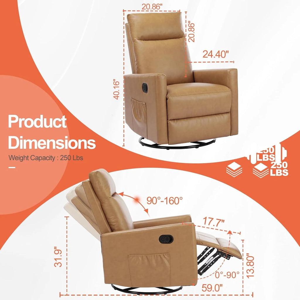 Sweetcrispy Massage Recliner Chair for Adults, Adjustable Home Theater Seating with Lumbar Support for Living Room, Modern Fabric Reclining, Pure Black