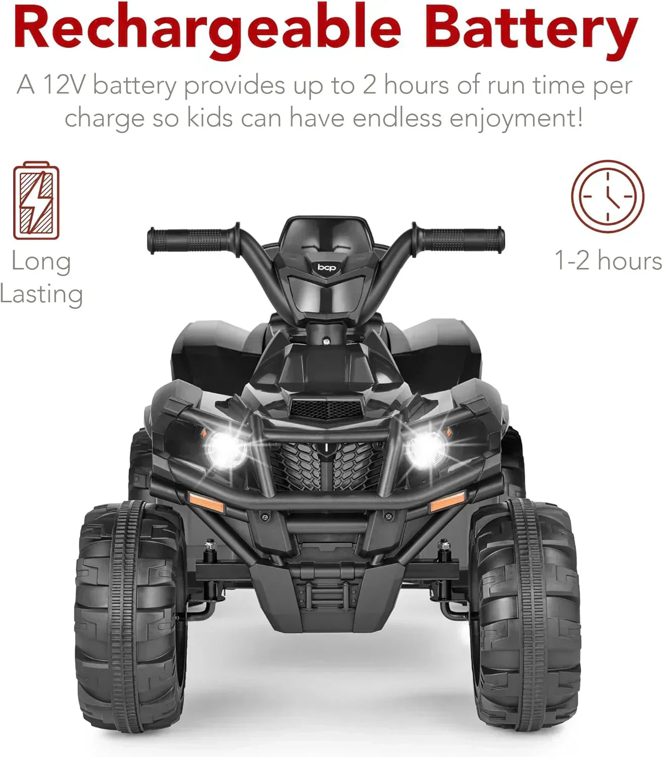 Best Choice Products 12V Kids Ride-On Electric ATV 4-Wheeler Quad Car Toy Bluetooth Audio