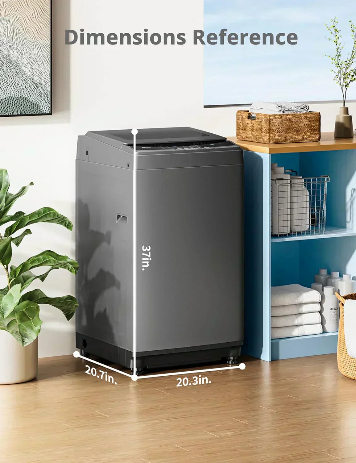Comfee Portable Washing Machine 0.9 Cubic Foot with LED Display and Built-in Drum