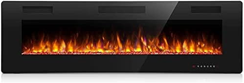 Antarctic Star 42 Inch Electric Fireplace in Wall Recessed and Wall Mounted Fireplace Heater