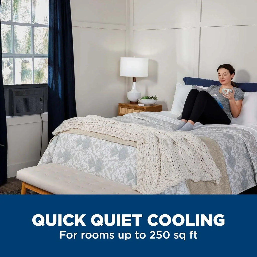 GE Window Air Conditioner Unit 6,000 BTU for Small Rooms up to 250 sq ft. with Adjustable Fan