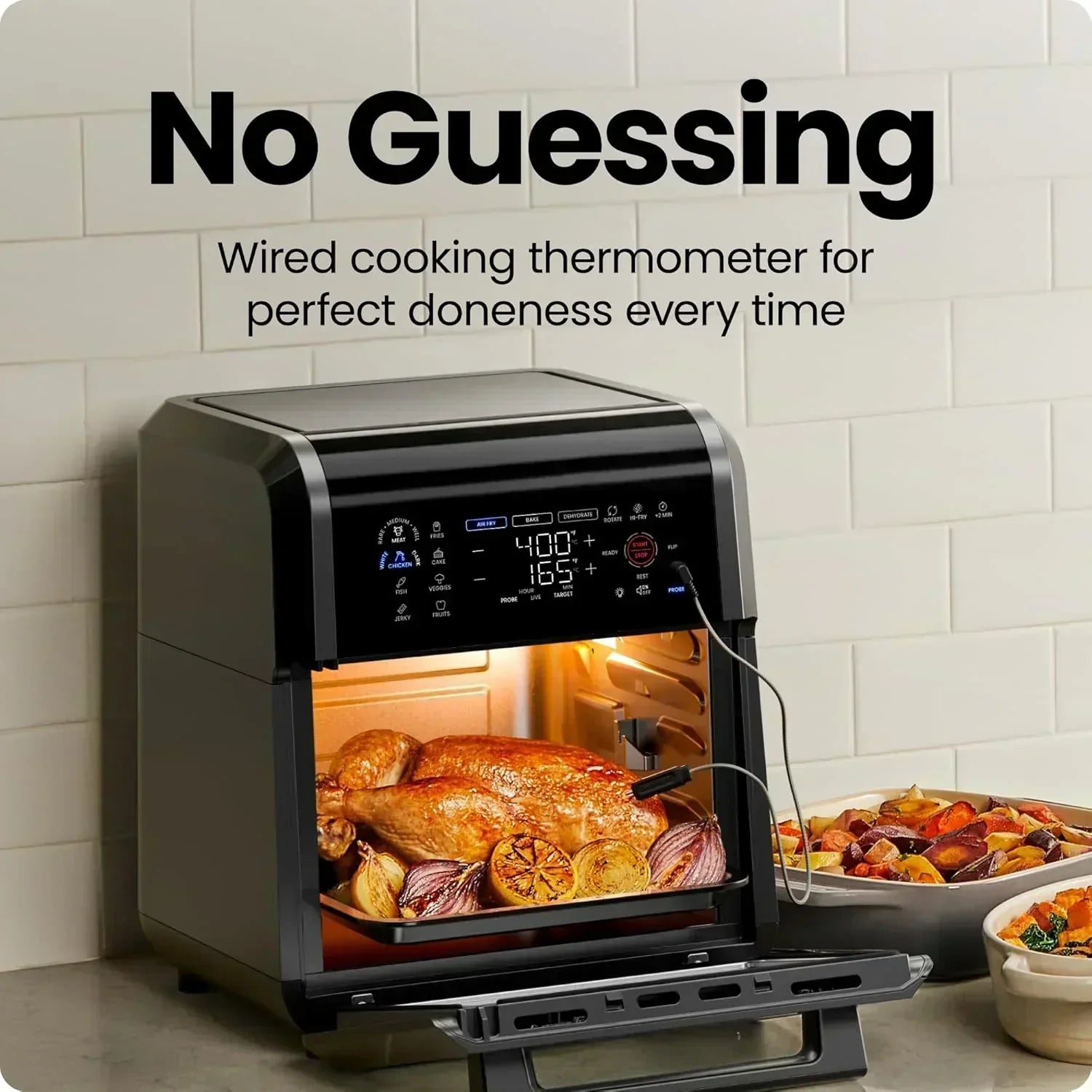 CHEFMAN ExacTemp 12-Quart Air Fryer with Integrated Smart Cooking Thermometer