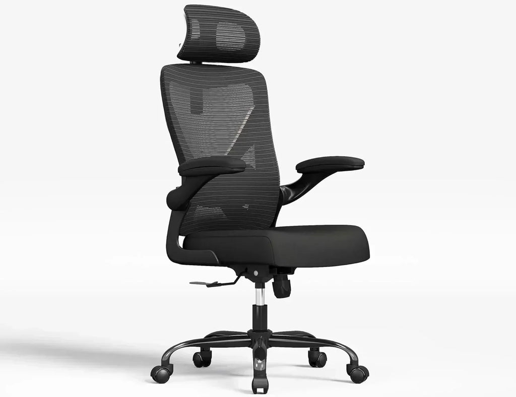 Office computer desk and chair gaming chair with lumbar support and headrest