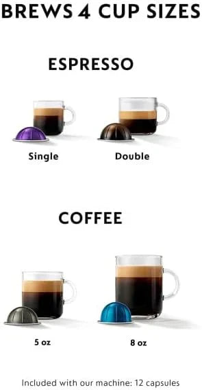 Nespresso Vertuo Plus Coffee and Espresso Maker by De'Longhi