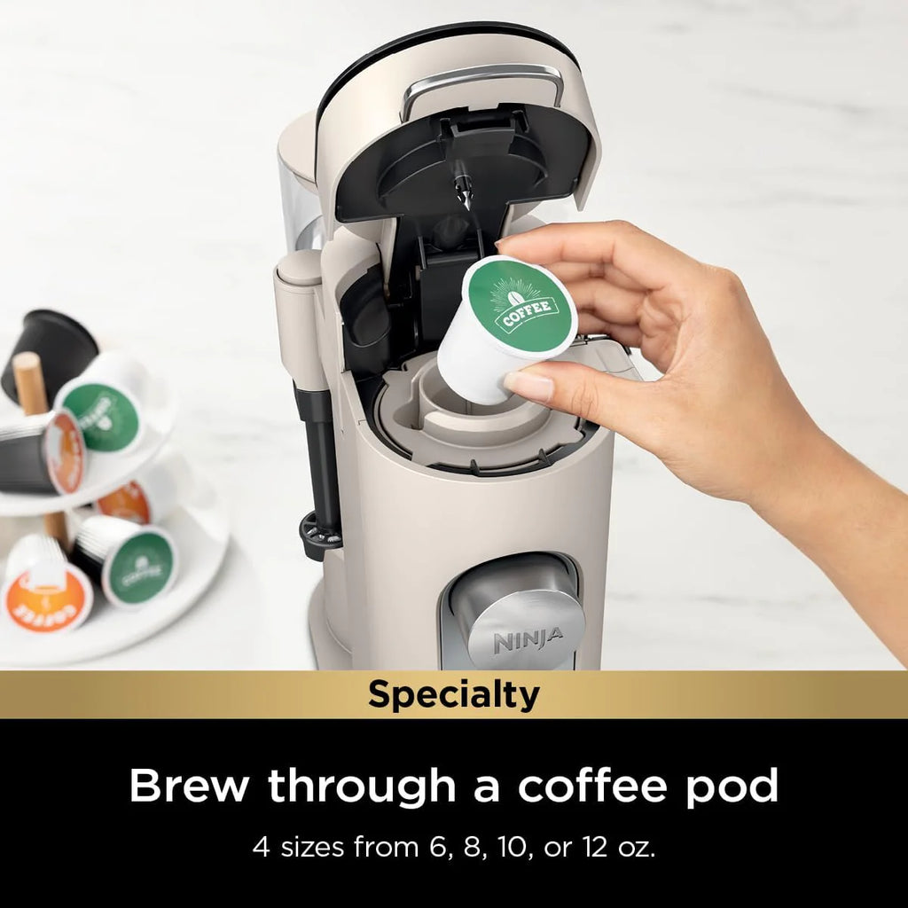 Ninja | Coffee Maker | Single Serve |Brew with Coffee Pods & Grounds| Compatible with K-Cup Coffee Pods | 4 Brew Styles, up to 24oz Cup Sizes & 56oz Removable Reservoir | Black | PB051