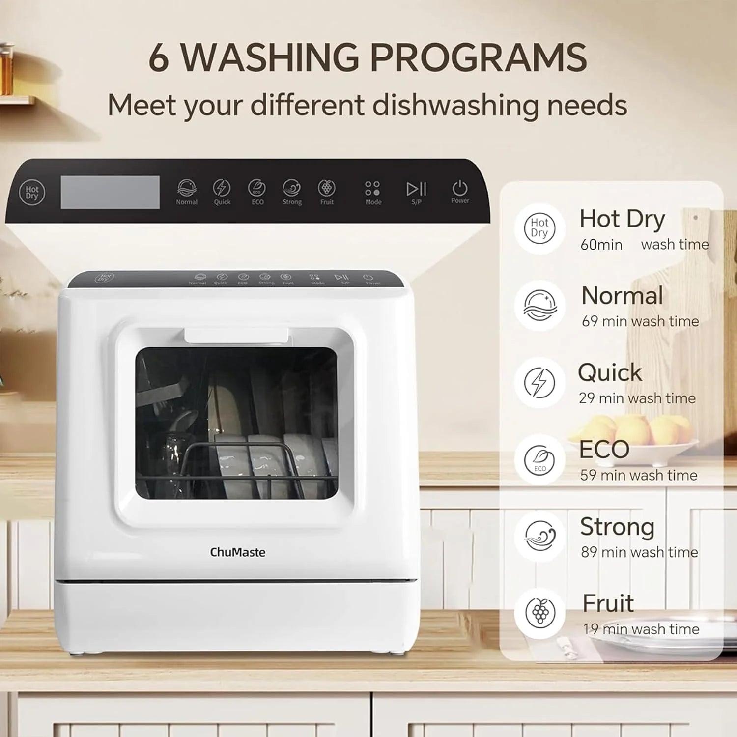 Mini dishwasher countertop .Compact Dishwasher with drying.Double spray arms. Portable Countertop Dishwasher With Water Tank, 6 wash programs, .Lavavajillas portatil can wash baby bottles.
