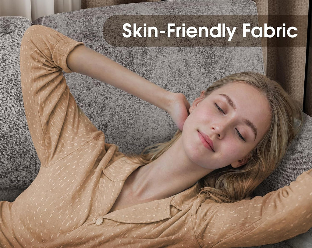 Furmax Sectional Couches for Living Room U-Shaped Sofa Couch Linen Fabric 4 Seat Sofa Set