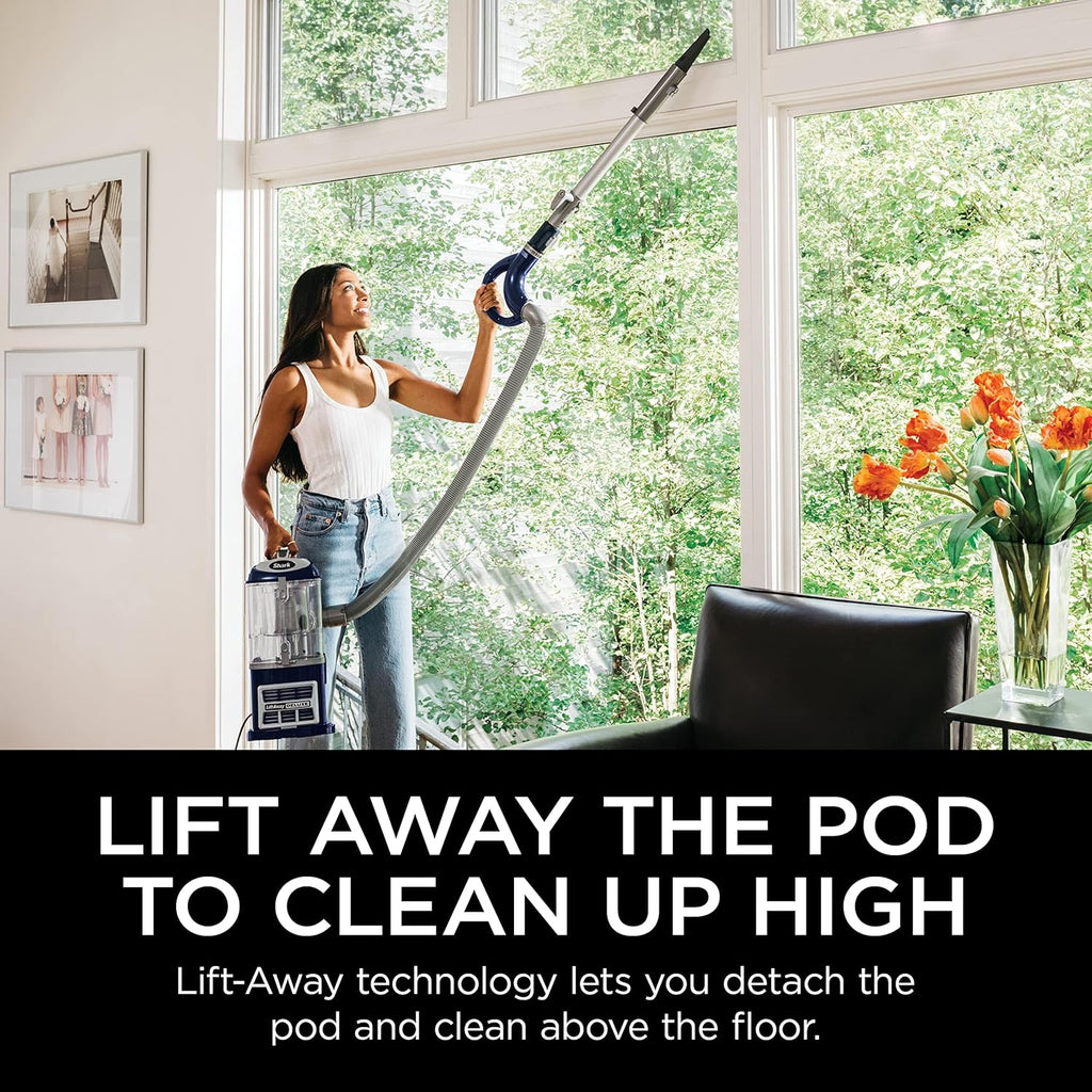 Upright Vacuum Navigator Lift-Away Deluxe with Large Dust Cup Capacity HEPA Filter Swivel Steering Upholstery Tool & Crevice Tool