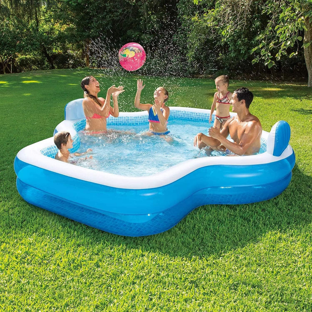 Members Mark Elegant Family Pool 10 Feet Long 2 Inflatable Seats