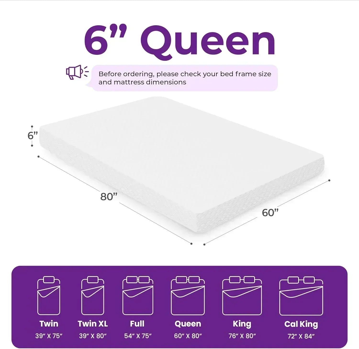 GAESTE 8-inch Fully Cooling Gel Memory Foam Mattress Mattress-in-a-Box