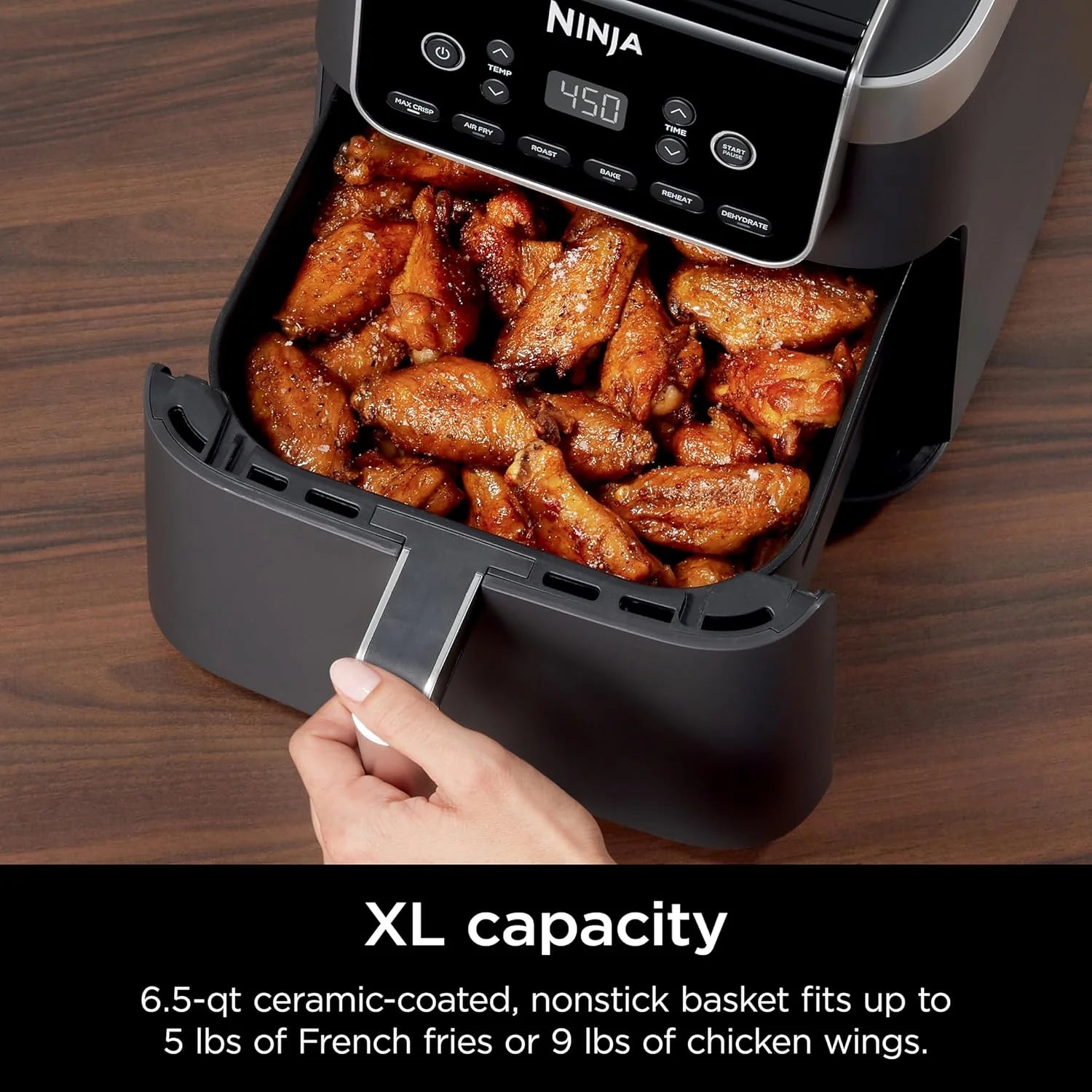 Ninja Air Fryer Pro XL 6-in-1, 6.5-Quart Capacity, Maximum Crispness, Air Fryer Bake