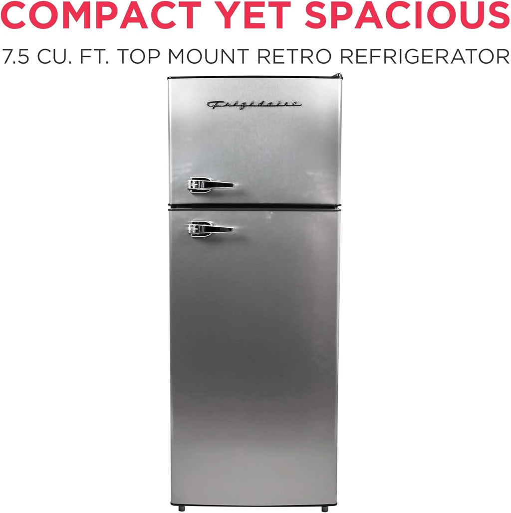 Frigidaire, 2 Door Apartment Size Refrigerator/Freezer Combo, 7.5 cu ft