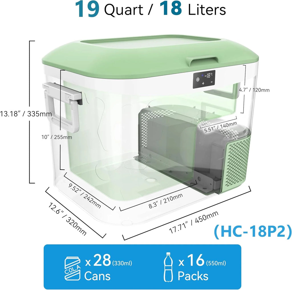 Car Fridge Portable 12 Volt Refrigerator 23 Quart (22 Liter) Freezer Compressor Cooler 12V/24V DC