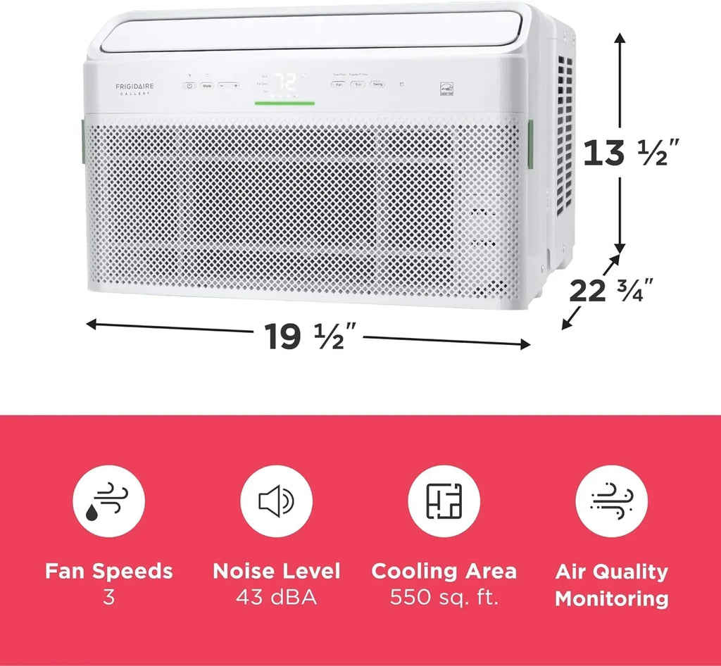 Frigidaire GHWQ103WC1 Inverter Quiet Temp Room Air Conditioner 10,000 BTU with Wi-Fi Connected