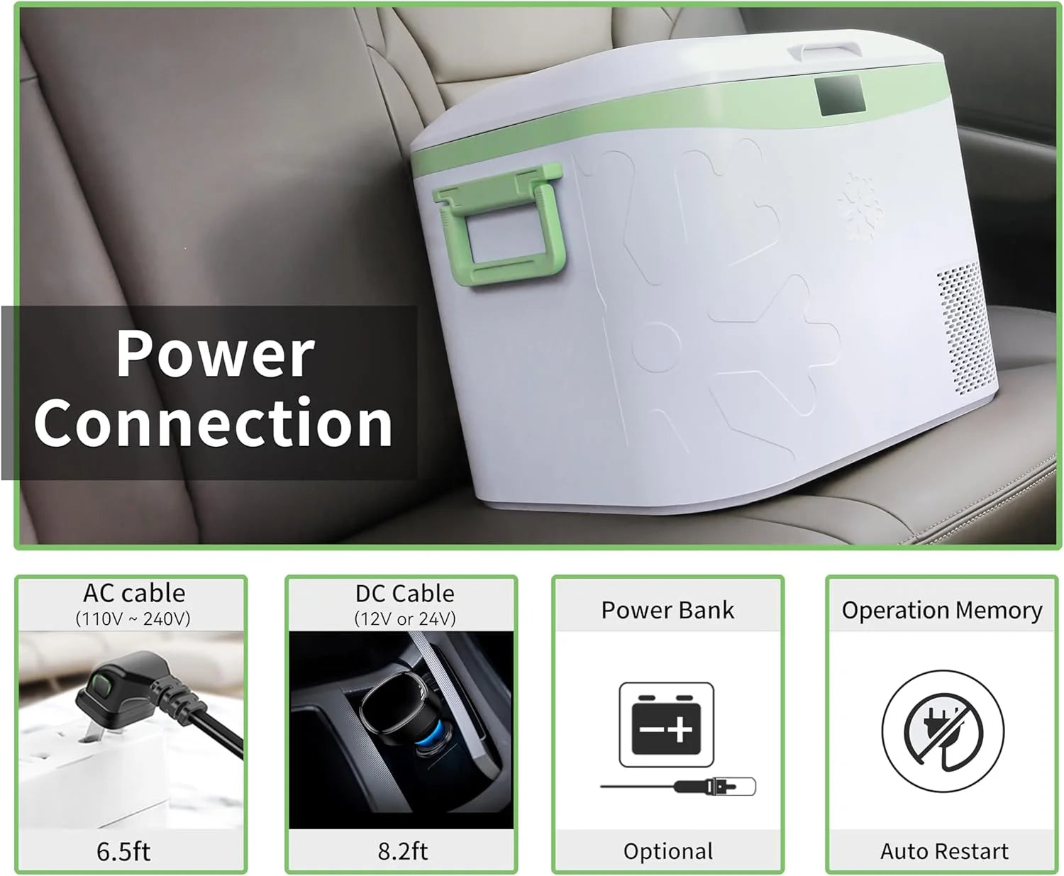 Car Fridge Portable 12 Volt Refrigerator 23 Quart (22 Liter) Freezer Compressor Cooler 12V/24V DC