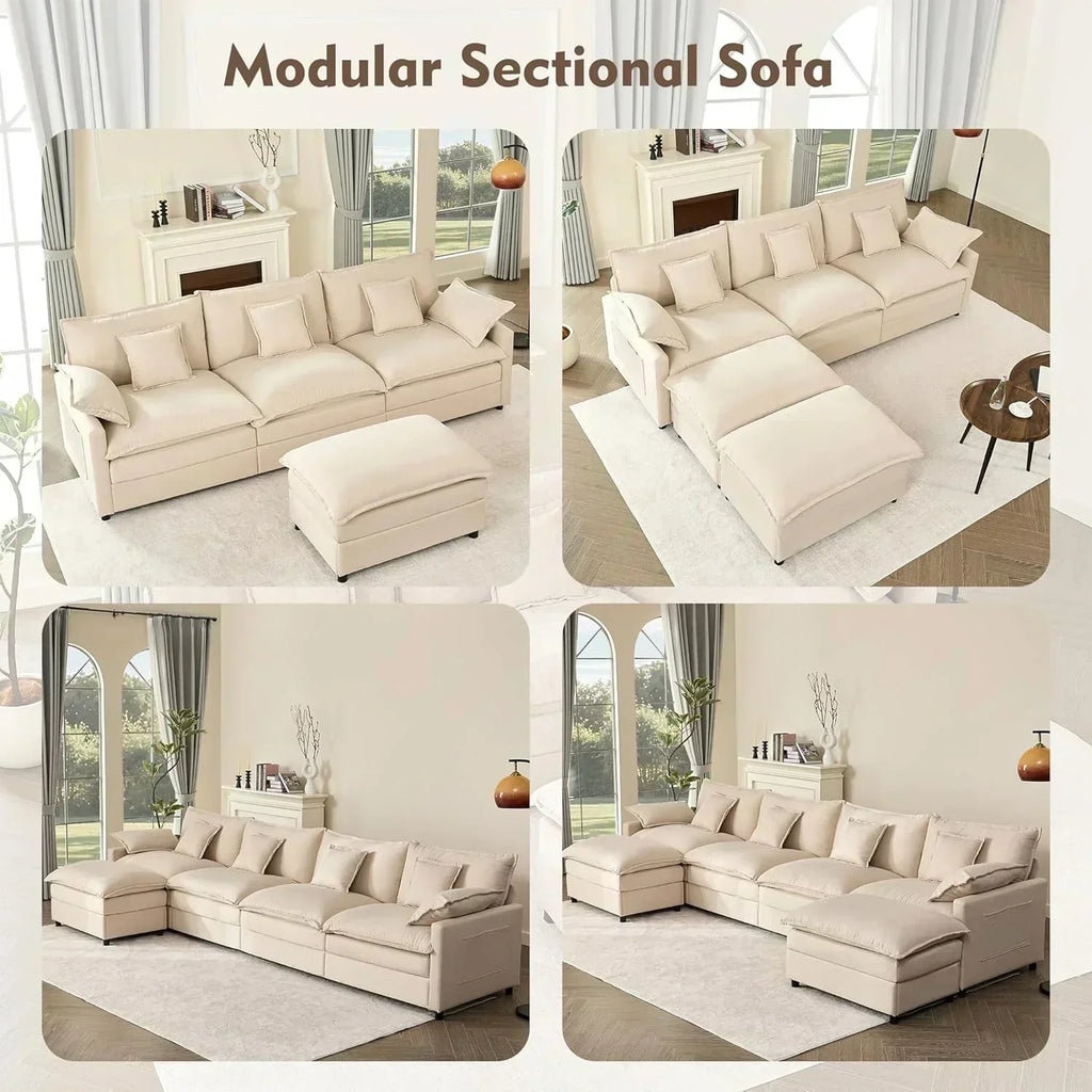 108 U-shaped sofa modular sofa Comfortable cloud sofa