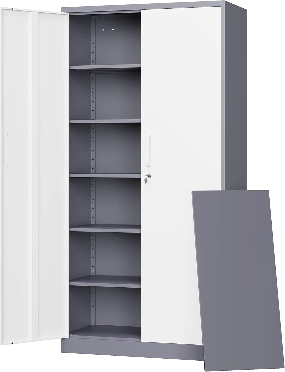 Letaya Metal Garage Storage Cabinets with Lock-72 Tall Tool Organizer Steel Lockers