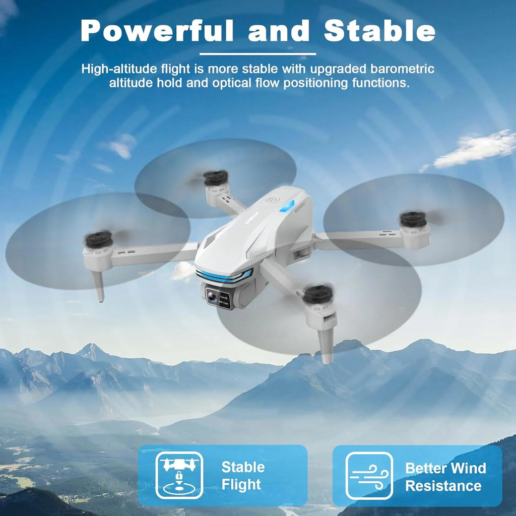 Drone with Camera for Adults, HD FPV Drones with Upgrade Altitude Hold, One-Key Take Off/Landing, Voice Control, Headless Mode, 2 Batteries, Toys Gifts for Teen Boys Girls, Beginner