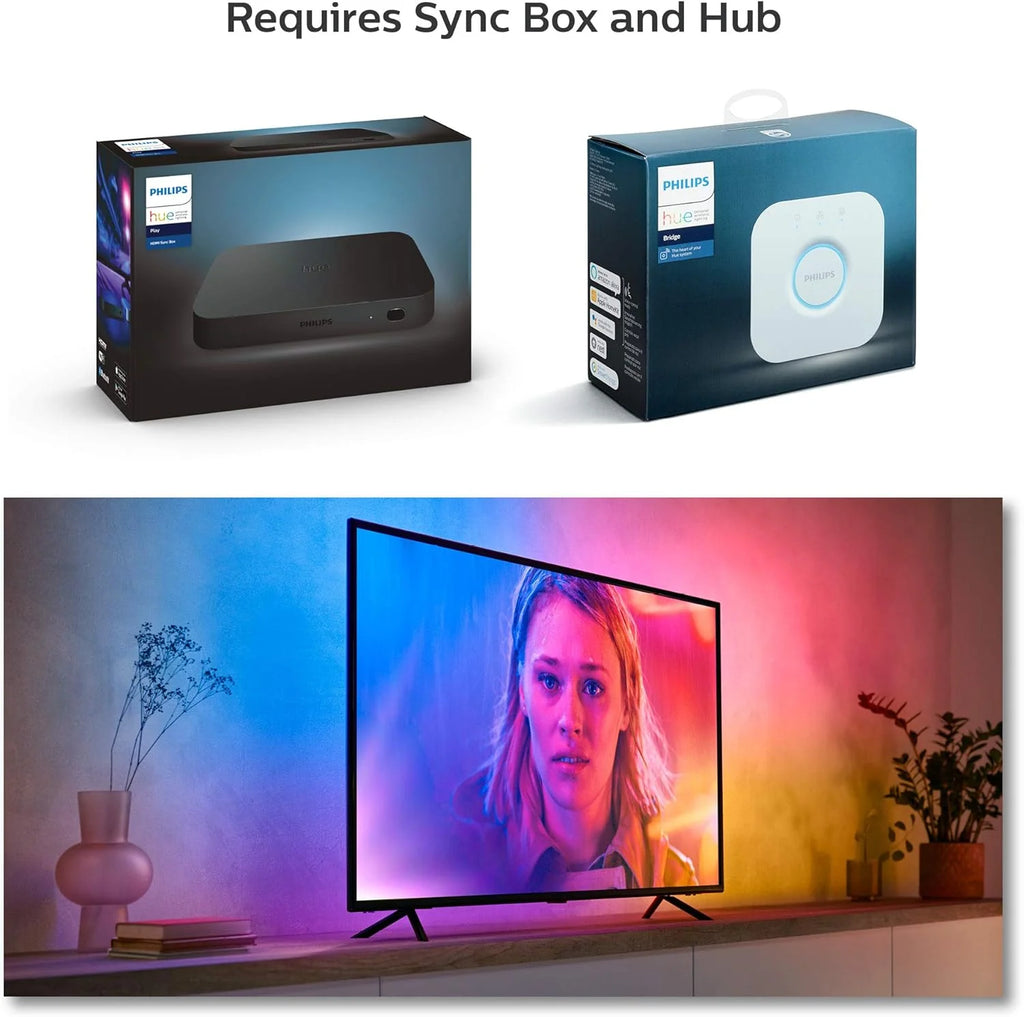 65-inch smart TV light strip, flowing color-changing LED light strip, multi-color TV backlight synced with music and games