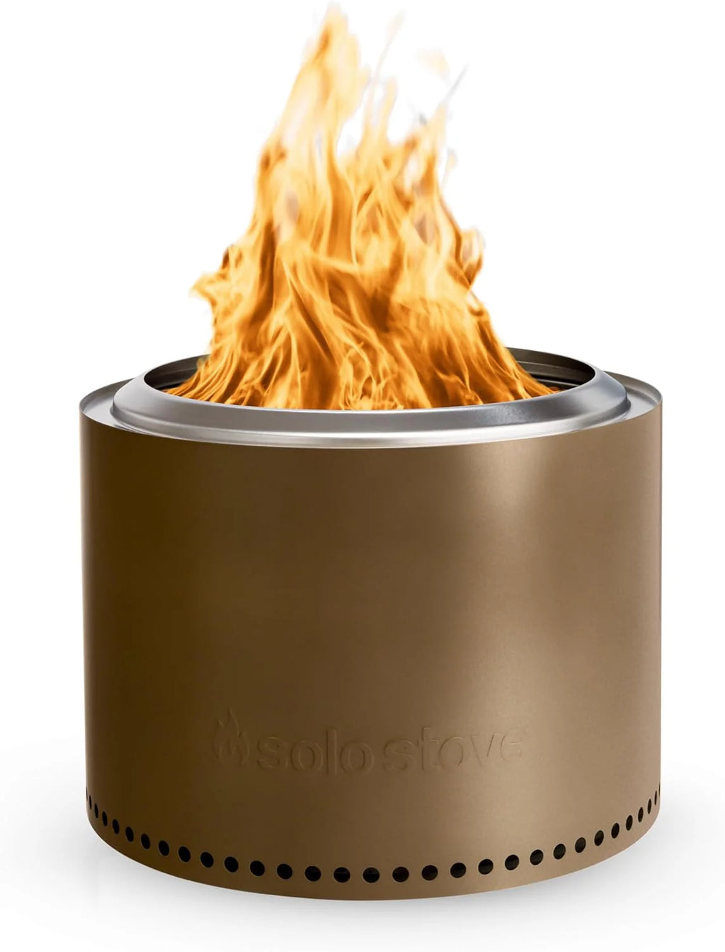Solo Stove Bonfire 2.0 with Stand, 19.5 Inch Smokeless Fire Pit with Removable Ash Pan - Portable Outdoor Fire Pit - Stainless Steel Wood Burning Fireplace, Ideal for 4-6 People, 21.75 lbs