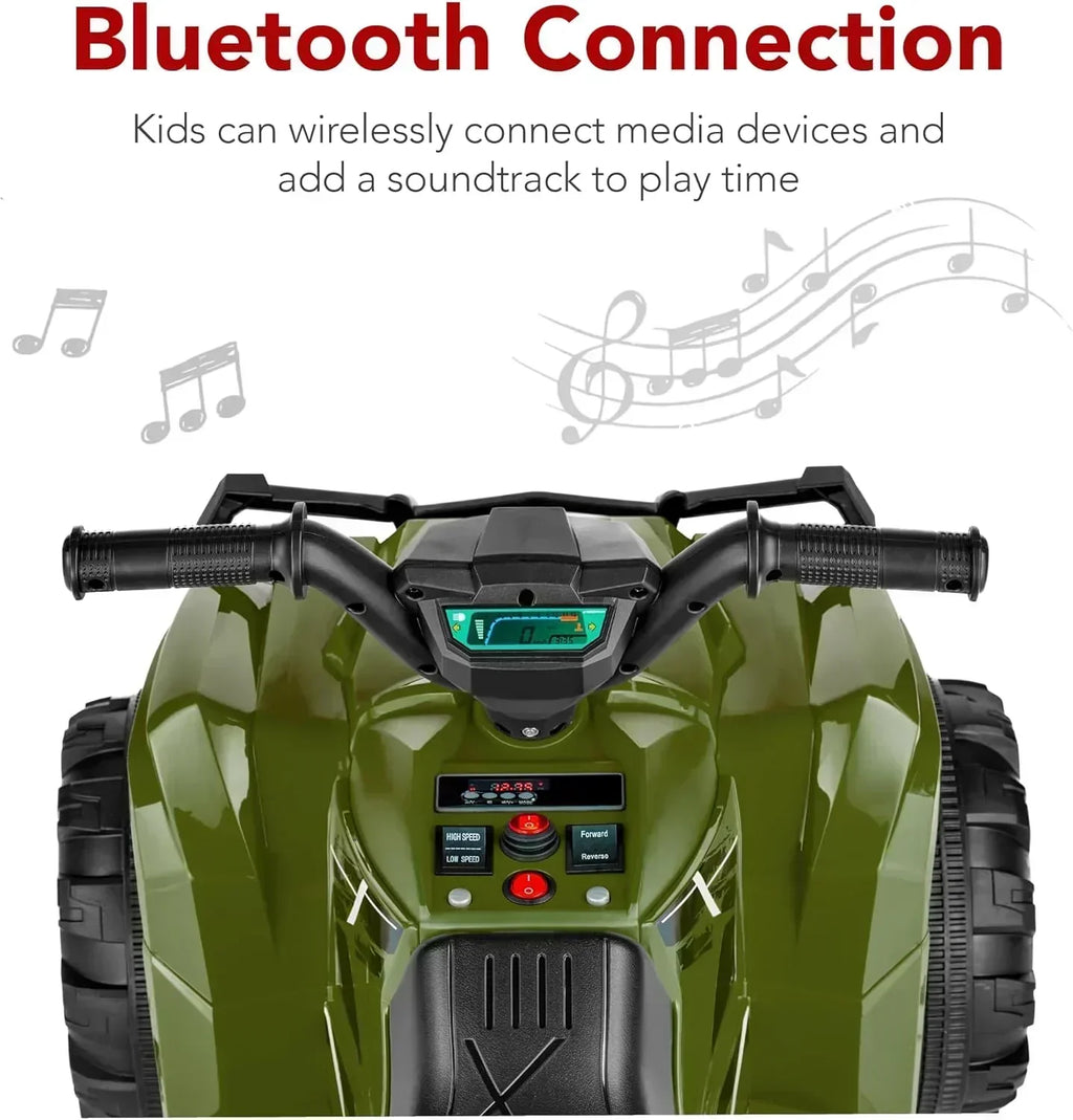 Best Choice Products 12V Kids Ride-On Electric ATV 4-Wheeler Quad Car Toy Bluetooth Audio