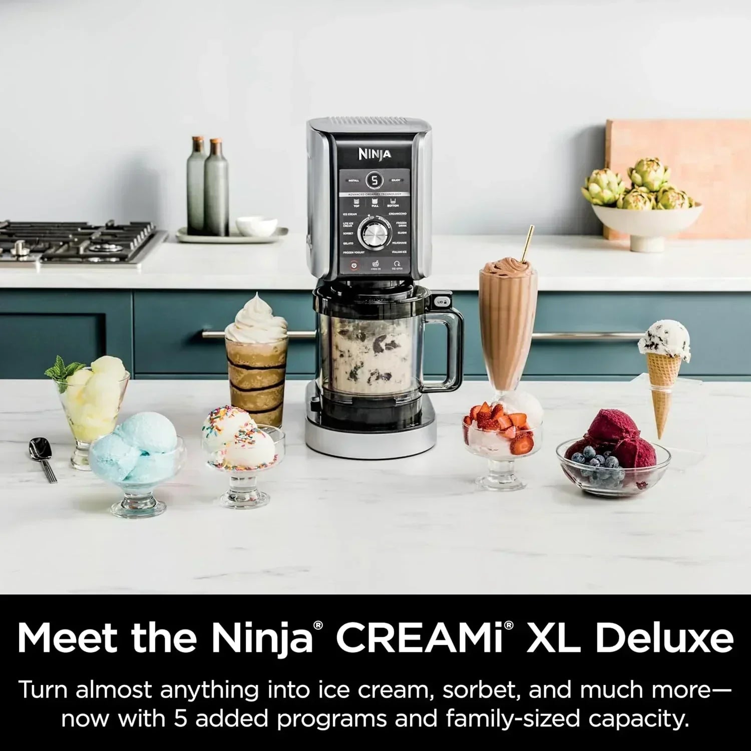 Ninja NC301 CREAMi Ice Cream Maker for Gelato Mix-ins Milkshakes Sorbet Smoothie Bowls More