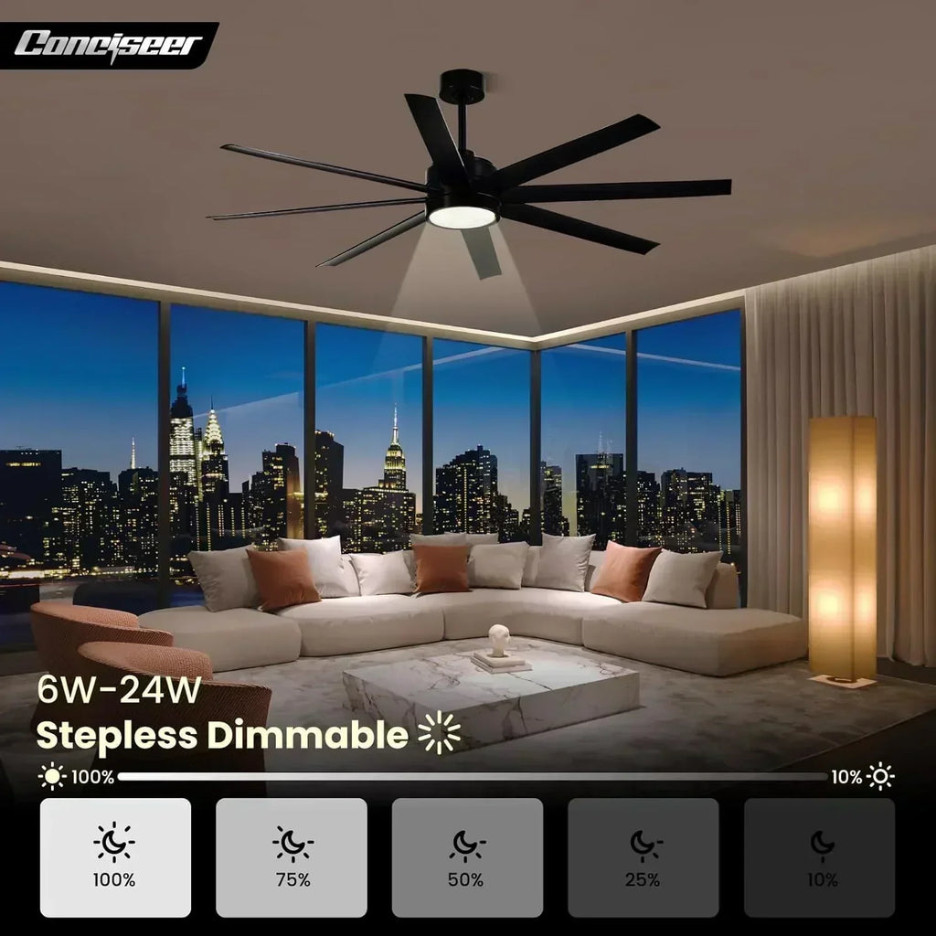 Modern ceiling fan 72 inch bedroom living room library cafe outdoor/industrial