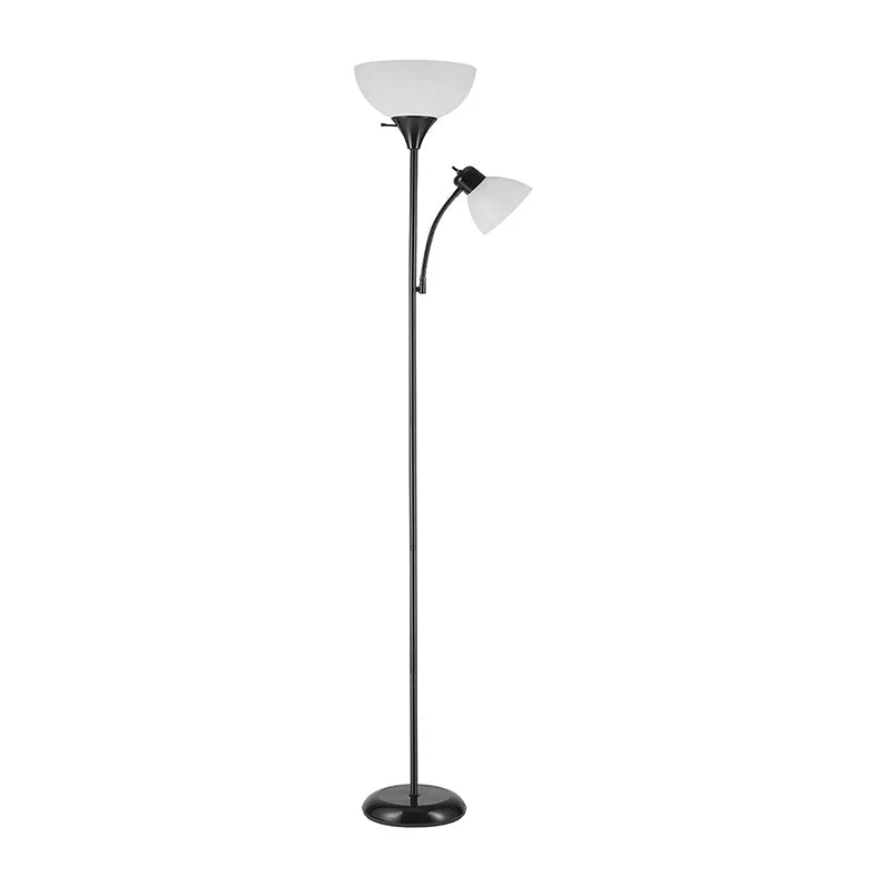 Torchiere Floor Lamp with Adjustable Reading Light and Three Level Dimming for Home Use