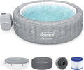 SaluSpa Sicily AirJet 7 Person Inflatable Hot Tub Round Portable Outdoor Spa 180 Soothing AirJets