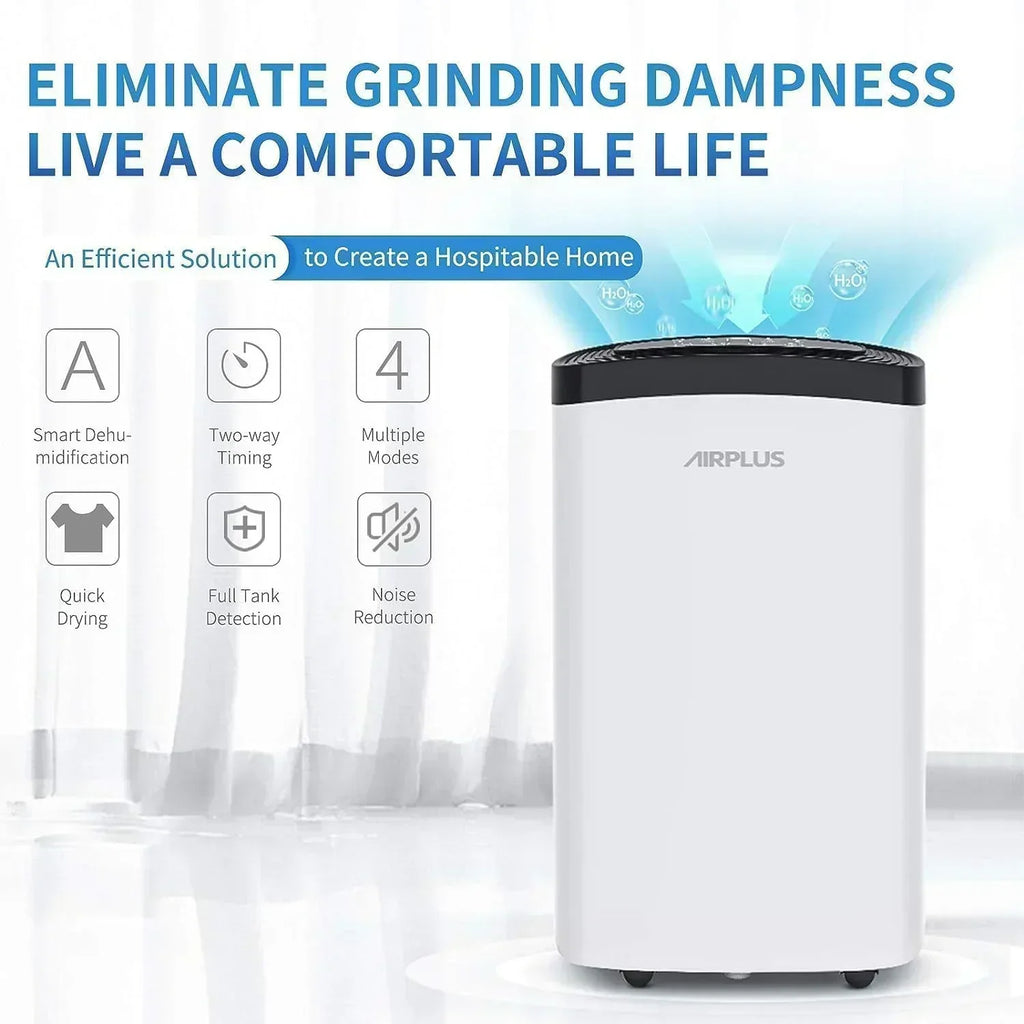 AIRPLUS 1,500 Sq. Ft Dehumidifier for Basement 30 Pints Powerful Dehumidifier for Home Large Rooms