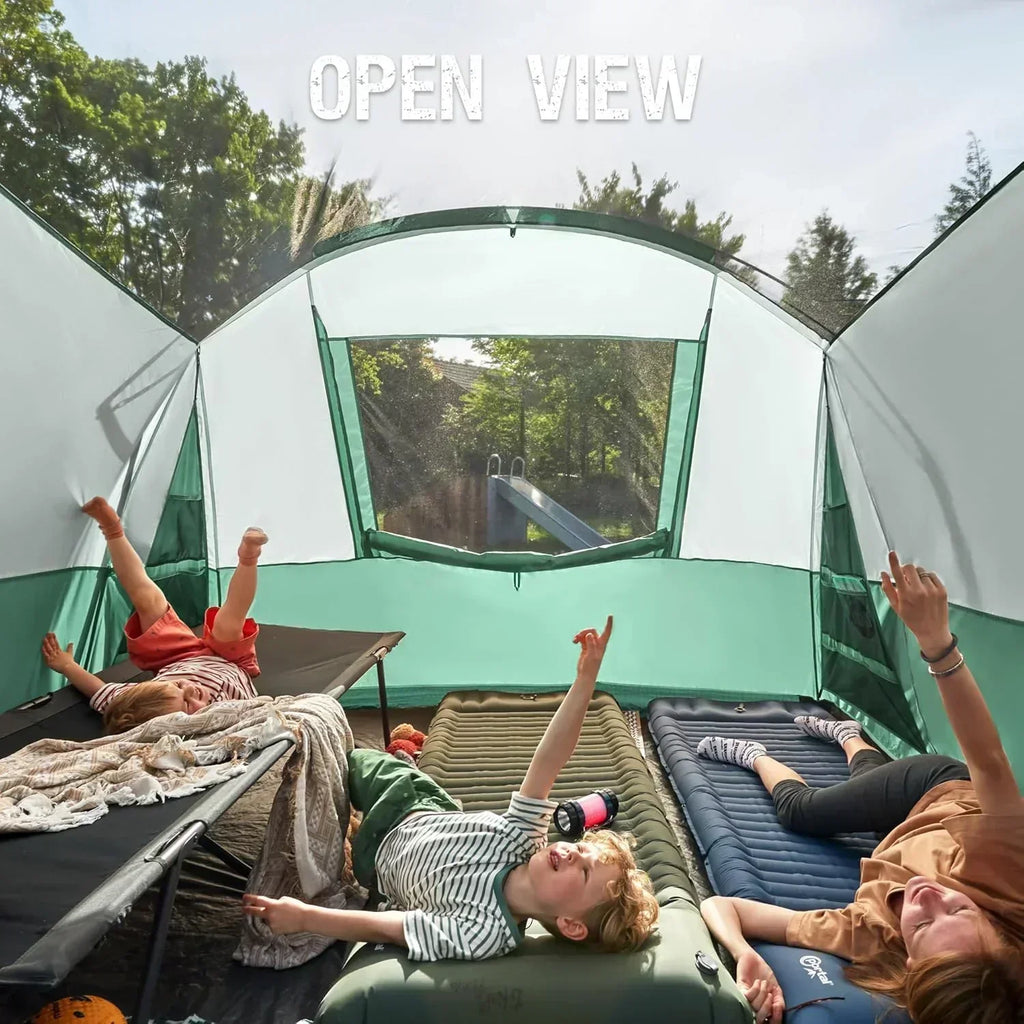 PORTAL 6/8/10 Person Family Camping Tent with Screen Room Water Resistant Big Tunnel Tent