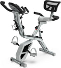 pooboo Folding Exercise Bike Foldable Fitness Stationary Bike Machine Upright Indoor Cycling Bike