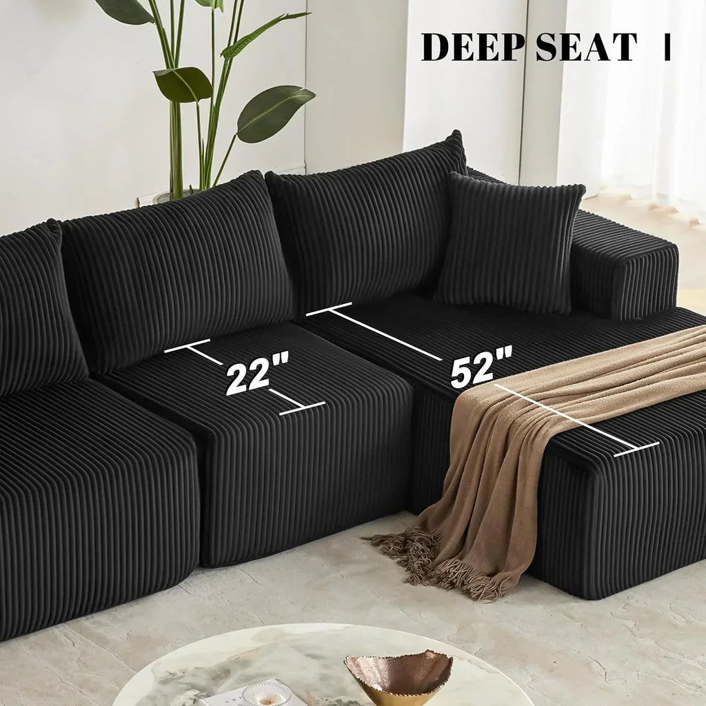 108 inch sectional sofa cloud sectional sofa with deep seat modern sectional L shaped sofa