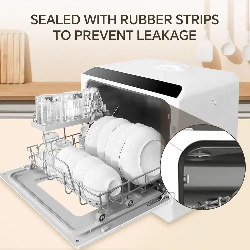 Mini countertop dishwasher Compact dishwasher Double spray arms Portable countertop dishwasher