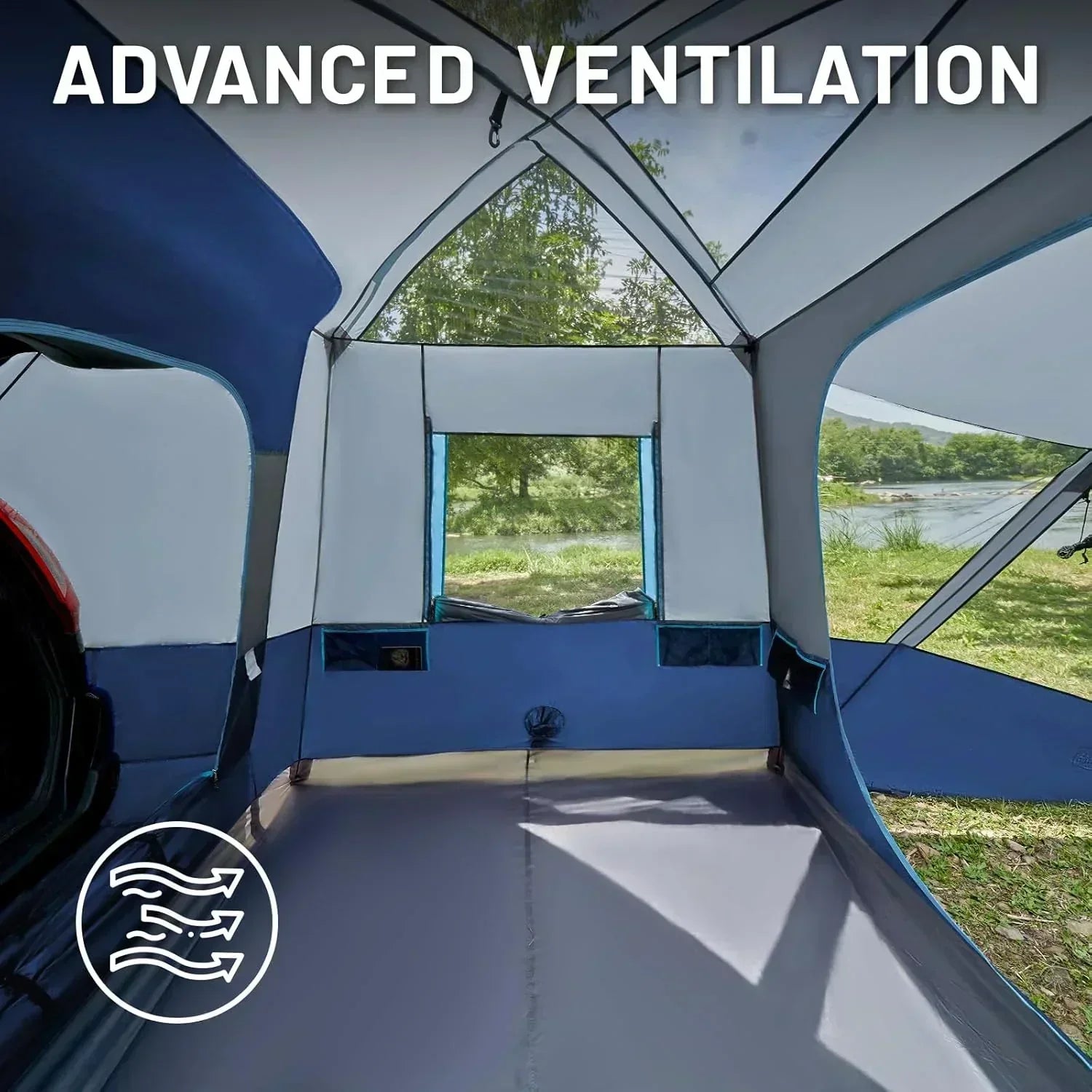 TIMBER RIDGE 5-9 Person SUV Tent with Screen Porch and Awning for Family Camping Weather Resistant