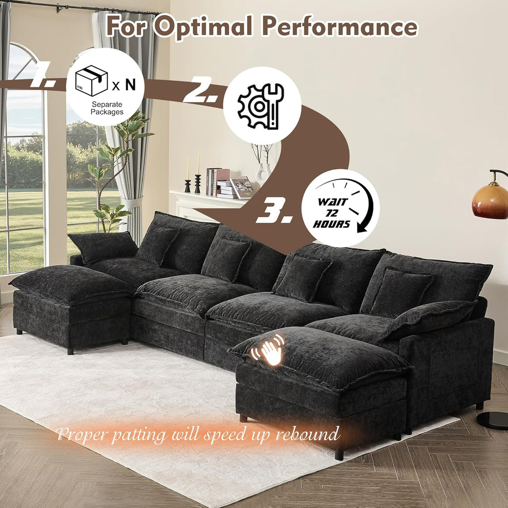 108 U-shaped sofa modular sofa Comfortable cloud sofa