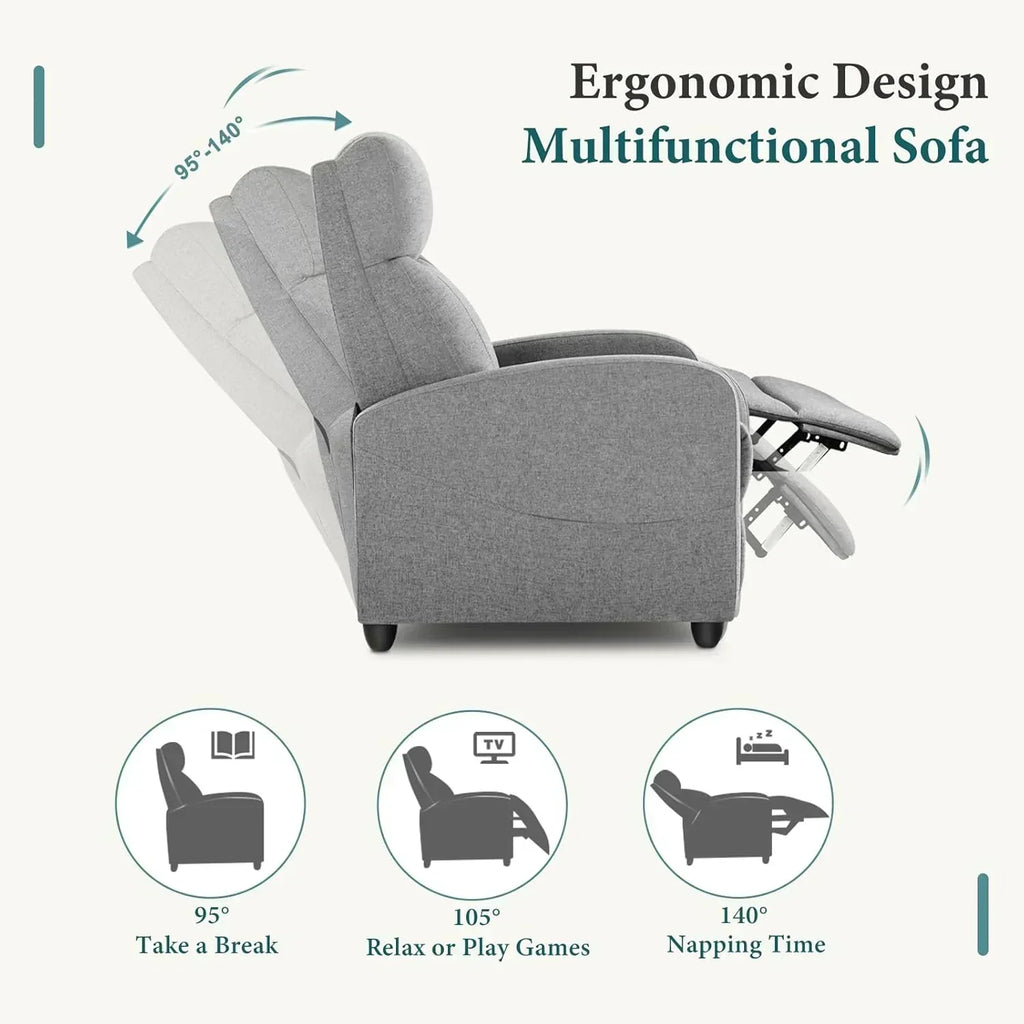 Swivel high-back rocking chair with footrest padded glider baby chair with comfortable deep seat