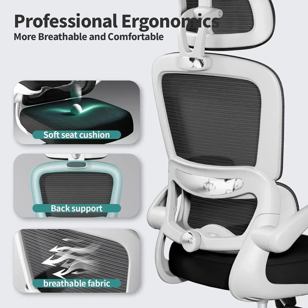 Office Chair Ergonomic Desk Chair 330 lbs Home Mesh Desk Chair Comfortable Gaming Chair