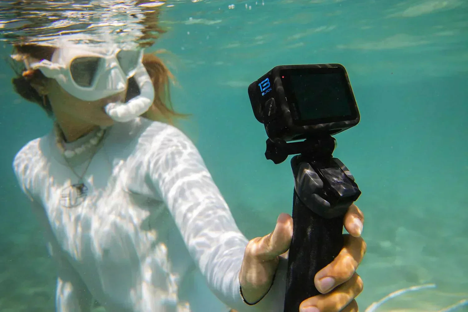 Black Waterproof Action Camera with 5.3K60 Video 27MP Photo Compatability HB-Series Lenses