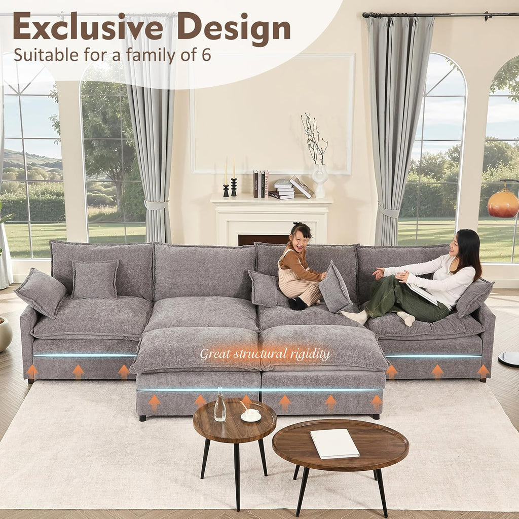 108 U-shaped sofa modular sofa three-seater comfortable cloud sofa