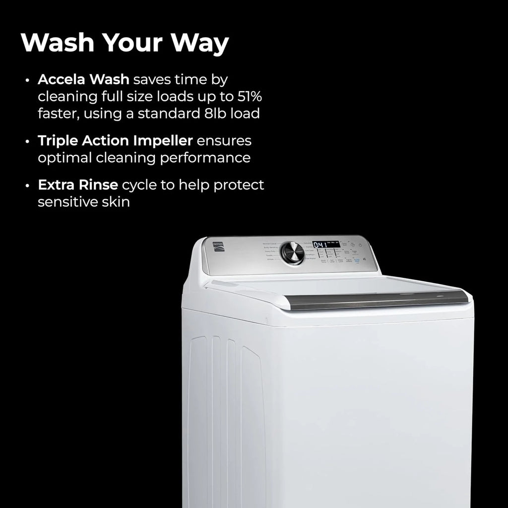 Kenmore 4.5 cu. ft. Top Load Washer with Triple Action Impeller for Tough Dirt Stains