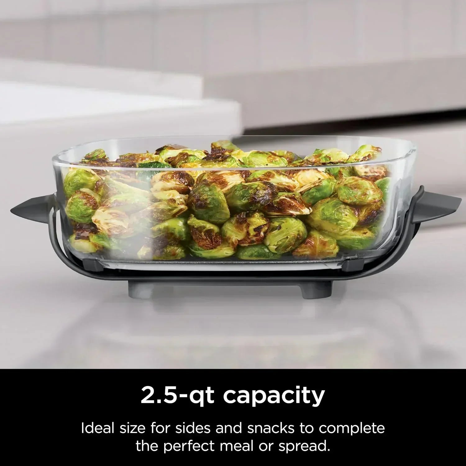 Ninja Crispi 4 in 1 Portable Glass Air Fryer Cooking System 4QT 6 Cup TempWare Glass Containers